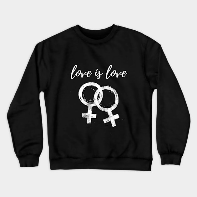 Love is Love Queer Femme Crewneck Sweatshirt by IllustratedActivist